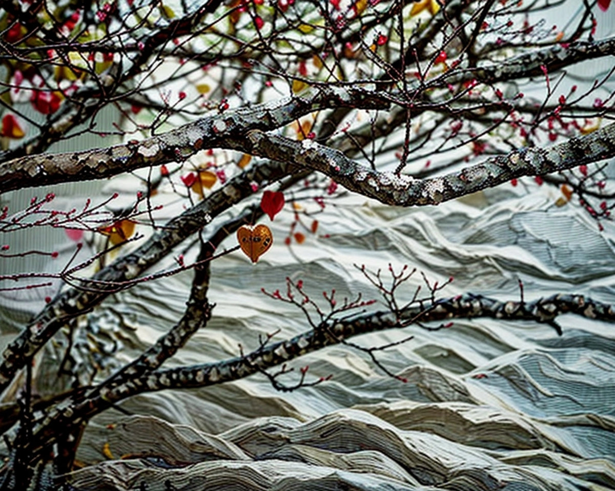 Heart Among Branches Lake Decor, Homer Nature Artwork