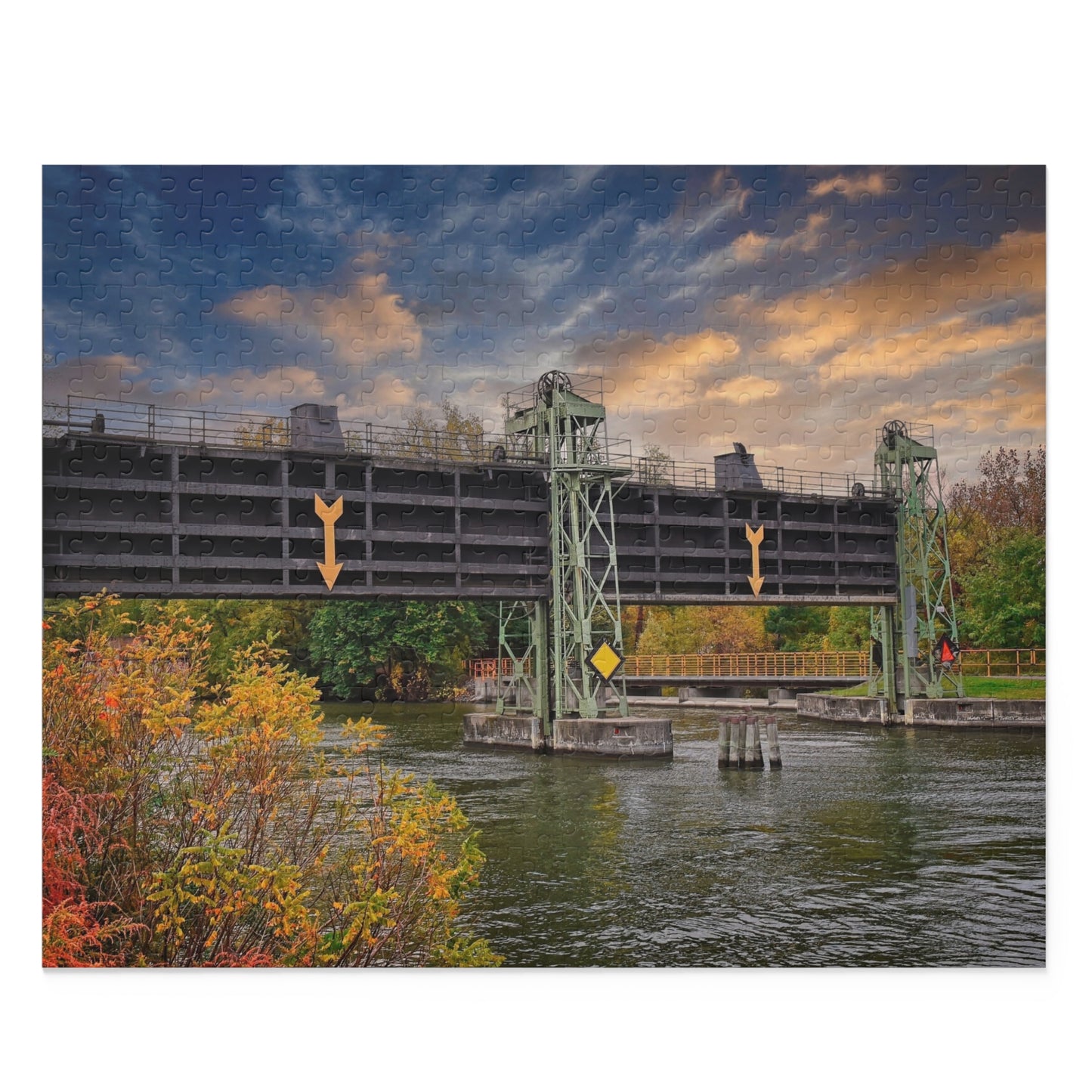 Erie Canal Lock Finger Lake Gifts Puzzle, New York Jigsaw Game, Unique Travel Souvenir, 500-Piece Brain Teaser