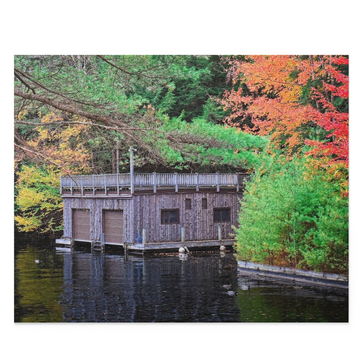 Adirondacks Rustic Boathouse Puzzle Puzzle (500-Piece)