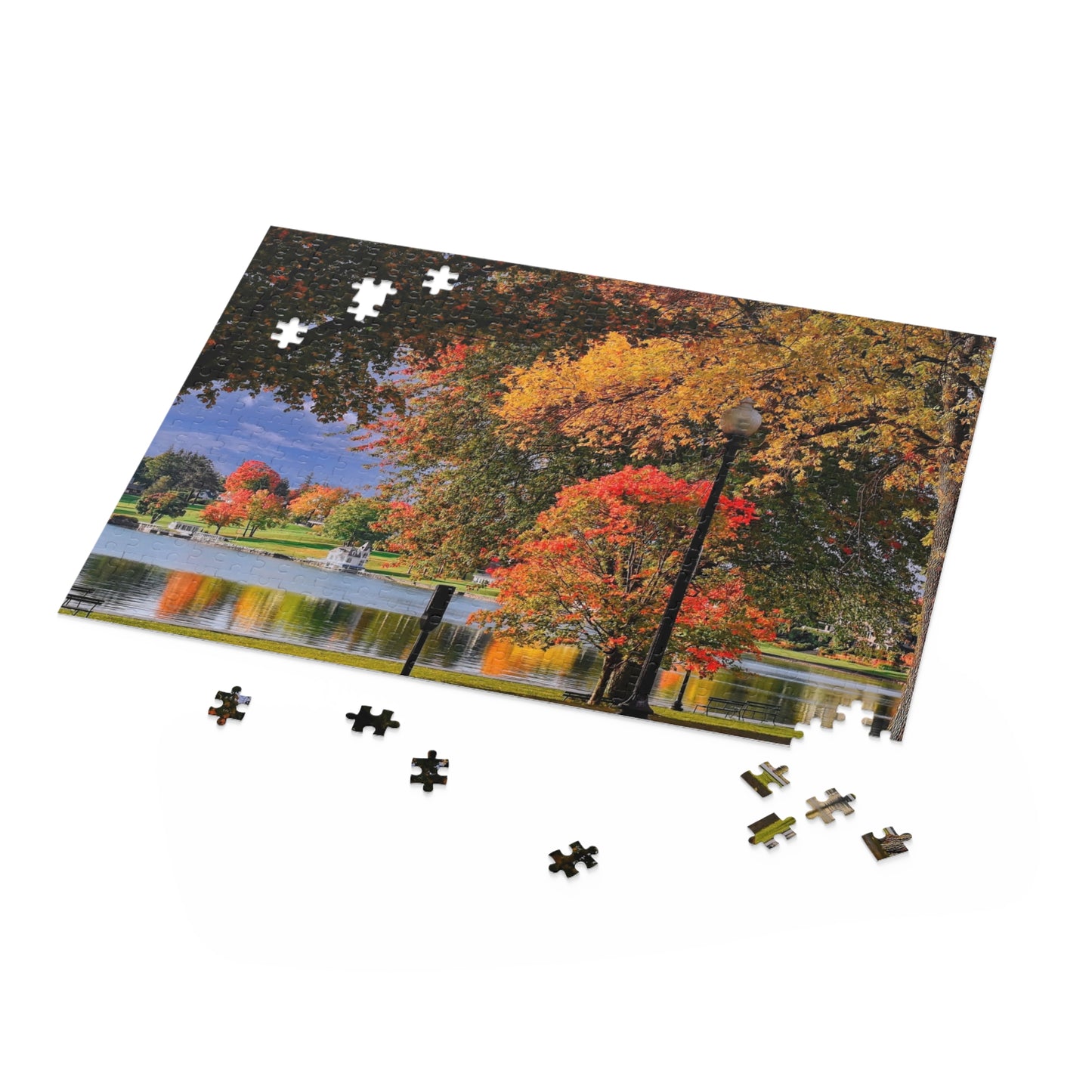 Skaneateles Lake Autumn Puzzle (500-Piece) | Scenic Fall Jigsaw | Perfect Family Activity | Gift for Nature Lovers | Finger Lakes