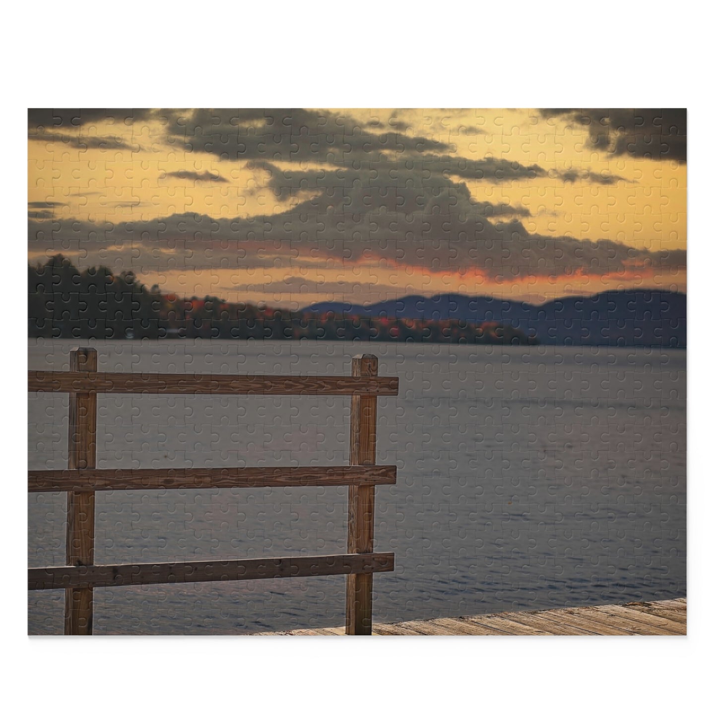 Dock Overlooking Fourth Lake ADK Puzzle (500-Piece)