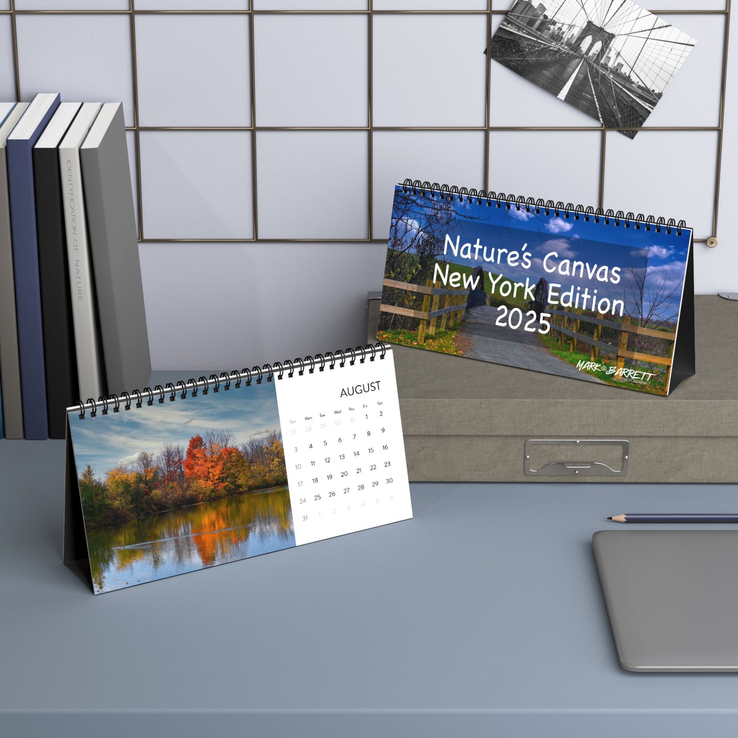 Scenic Nature Desk Calendar with Finger Lakes & Central NY Views (2025), Nature Wall Calendar for Finger Lakes Gift, Desktop