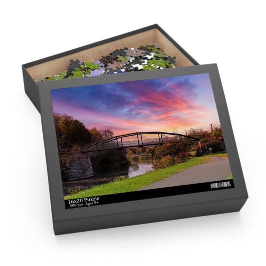 Bridge over Erie Canal Syracuse NY Puzzle (500-Piece)