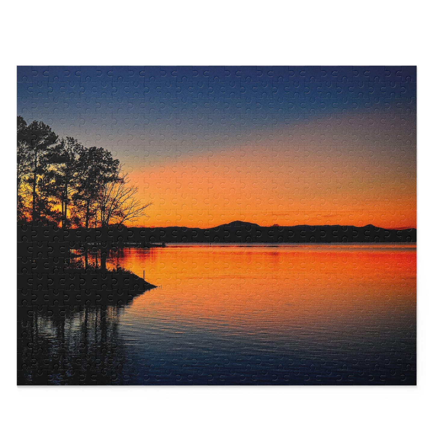 Jigsaw Puzzle, Smith Mountain Lake 500-Piece Sunset Puzzle, Lakehouse Decor, Family Activity, Relaxing Hobby, Unique Gift for Puzzle Lovers,