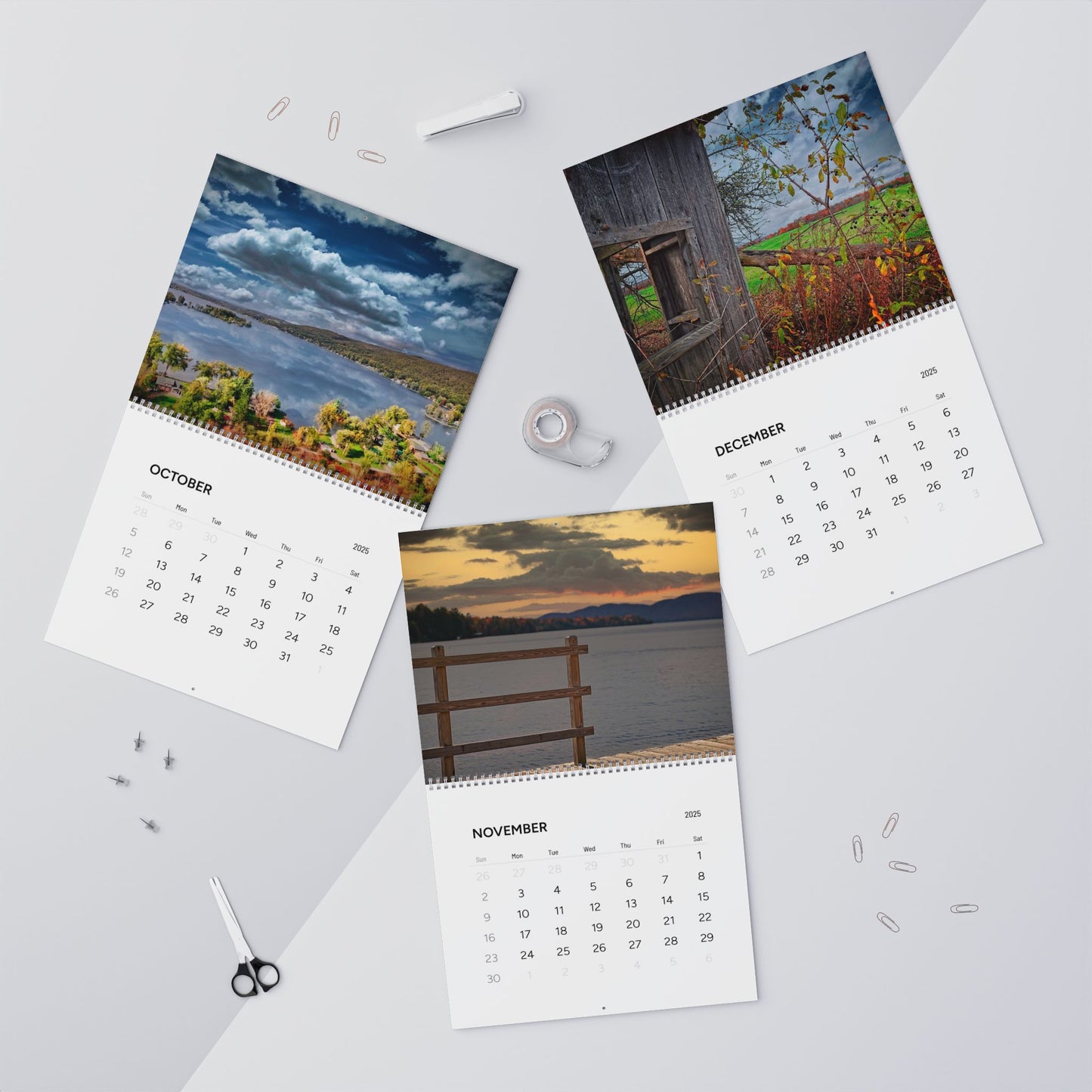 Scenic Nature Calendar | Finger Lakes / Central NY Wall Calendars (2025) | Nature Wall Calendar | Finger Lakes Gift