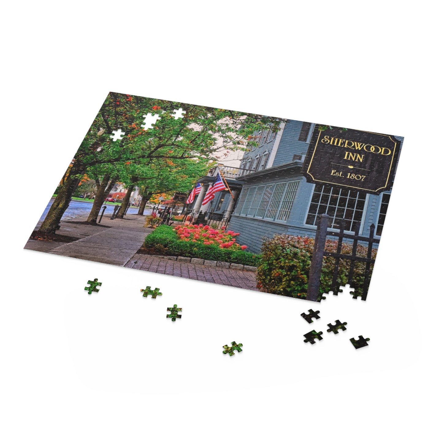 Finger Lakes Jigsaw Puzzle, Sherwood Inn (500-Piece), Skaneateles NY Gift, 500-Piece Puzzle for Adults