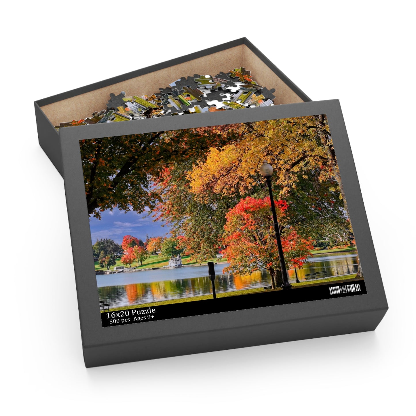 Skaneateles Lake Autumn Puzzle (500-Piece) | Scenic Fall Jigsaw | Perfect Family Activity | Gift for Nature Lovers | Finger Lakes