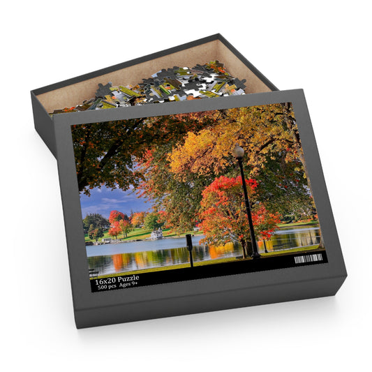 Skaneateles Lake Autumn Puzzle (500-Piece) | Scenic Fall Jigsaw | Perfect Family Activity | Gift for Nature Lovers | Finger Lakes