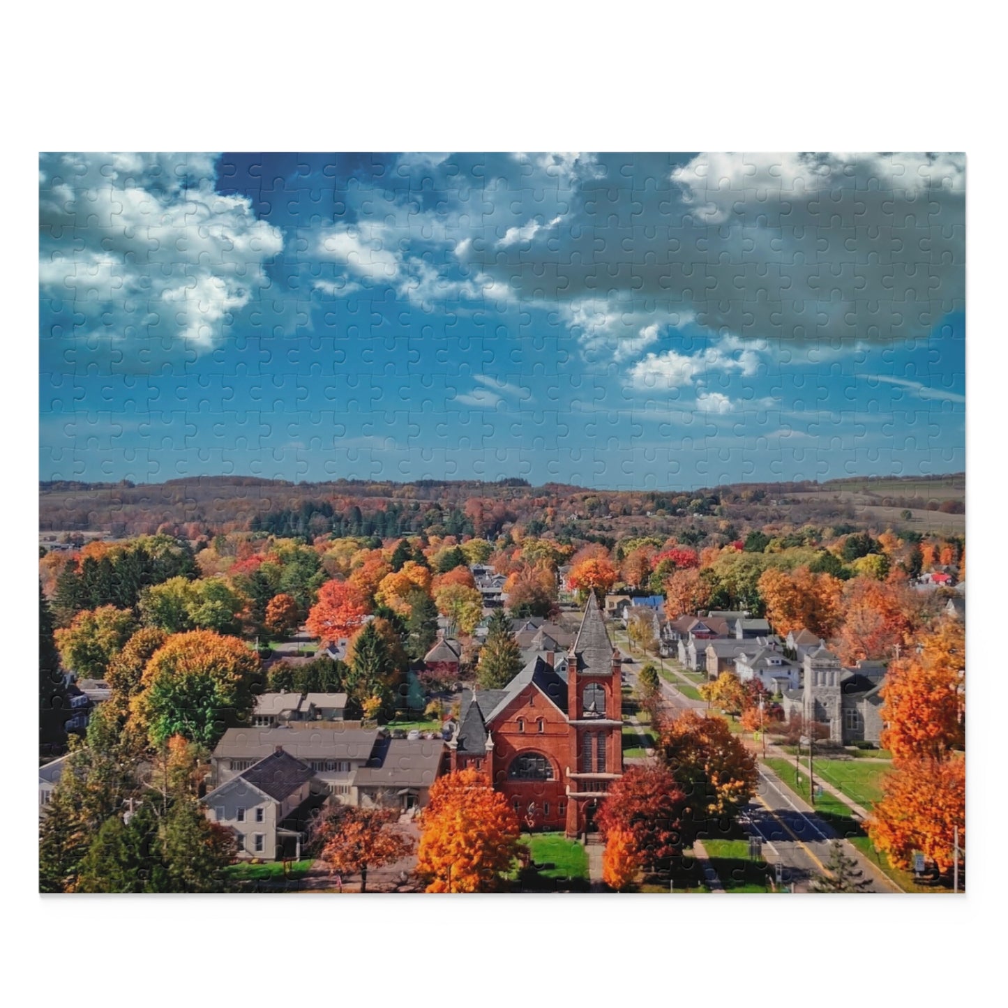 Center for the Arts Homer NY Puzzle (500-Piece)| Homer NY Concerts |Nature Puzzle | Autumn Puzzle | Puzzle Gift Idea