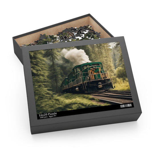 Train Jigsaw Puzzle - 500-Piece, Challenging Puzzle, Fun Activity, Relaxing Hobby, Great Gift Idea, Entertainment for All Ages