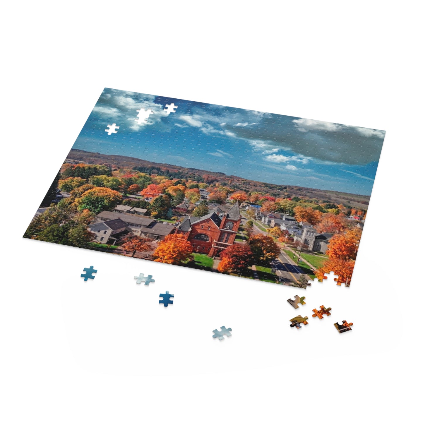 Center for the Arts Homer NY Puzzle (500-Piece)| Homer NY Concerts |Nature Puzzle | Autumn Puzzle | Puzzle Gift Idea