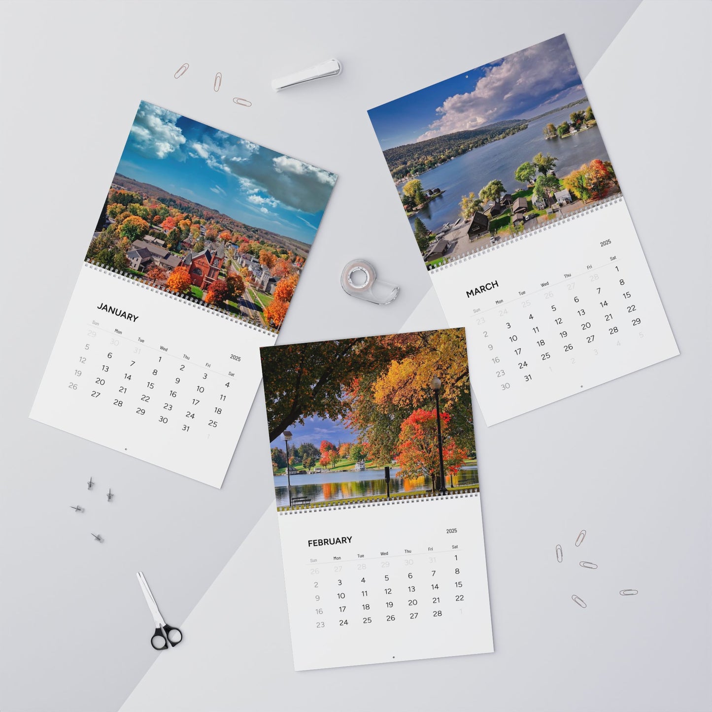 Scenic Nature Calendar | Finger Lakes / Central NY Wall Calendars (2025) | Nature Wall Calendar | Finger Lakes Gift