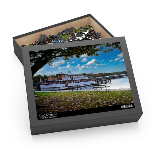 Judge Ben Wiles Boat Puzzle (500-Piece) Skaneateles, NY | Skaneateles Lake Puzzle | Nature Puzzle | Lake Puzzle | Finger Lakes NY