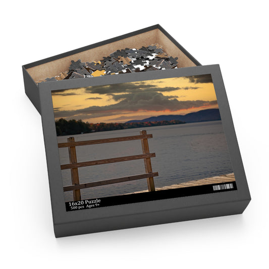 Dock Overlooking Fourth Lake ADK Puzzle (500-Piece)