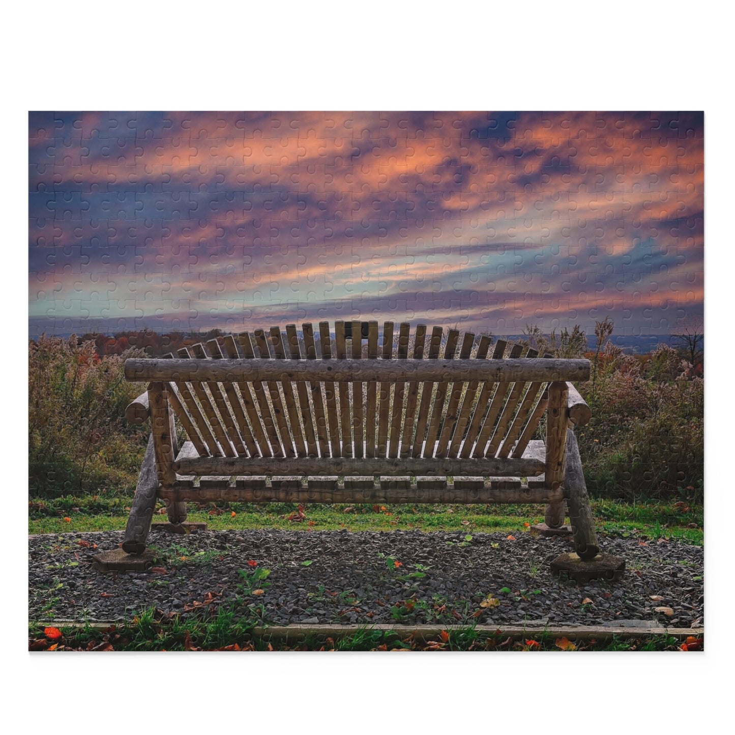 Jigsaw Puzzle, Finger Lakes Sunset Puzzle (500 Pieces), Lansing NY, Autumn Sunset, Hobby, Family Game Night, Stress Relief Activity, Gift