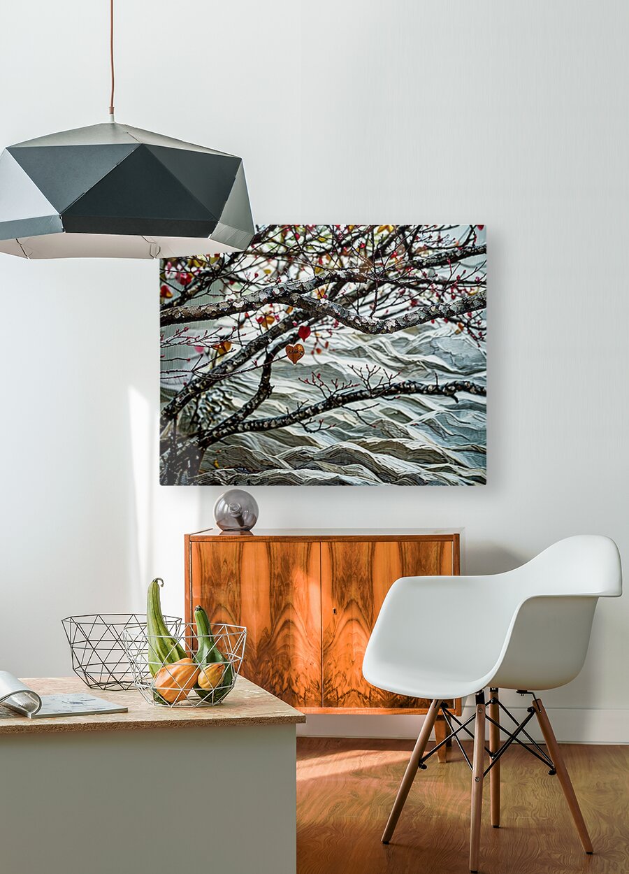 Heart Among Branches Lake Decor, Homer Nature Artwork